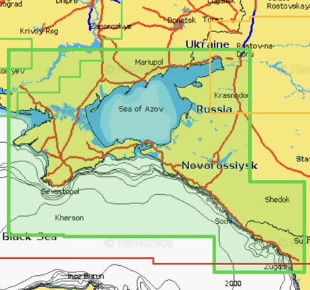 Карта Navionics+ 5G632S2 Азовское море, полуостров Крым