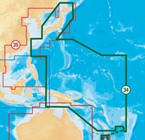 Карта Navionics+ 34XG Тихий океан